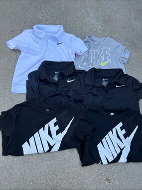 Nike Kids Boys Performance Polo/Tees Bundle - 3T (gray shirt 2T)